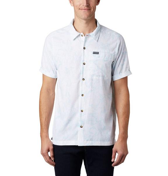 Columbia Outdoor Elements Shirts Blue For Men's NZ26387 New Zealand